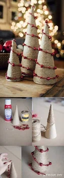 Piękna świąteczna dekoracja - stożki