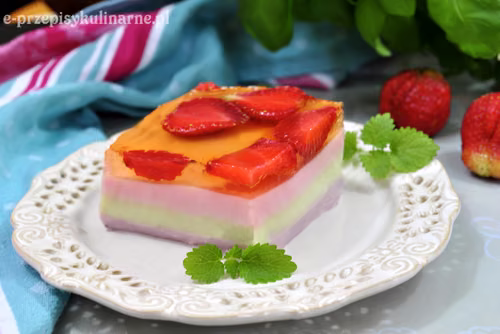 TĘCZOWY SERNIK NA ZIMNO – SUPER LEKKI (175 KCAL)