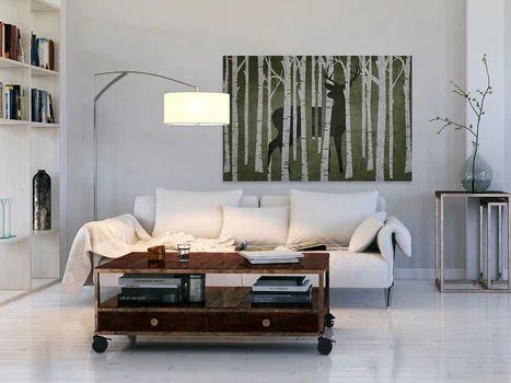 Leśny stróż - nowoczesny obraz do sypialni