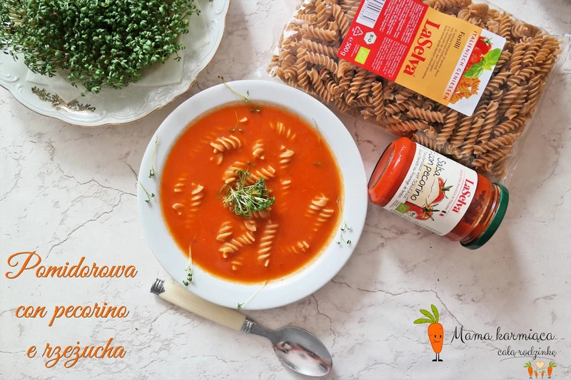 Pomidorowa con pecorino e rzeżucha