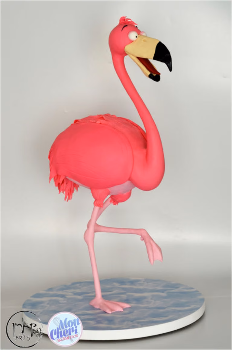 Tort z flamingiem