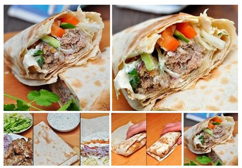 Domowy kebab w tortilli