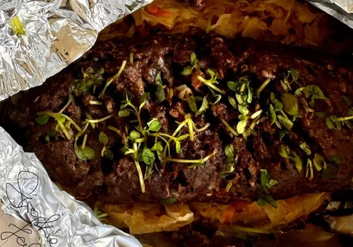 Kaszanka z kiszoną kapustą na grilla