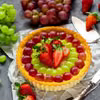 Fit tarta kokosowa z panna cottą i owocami
