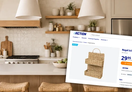 Ten regał z Action za 29,95 zł wygląda jak dekoracja z Pinteresta. Klienci już wykorzystują go w kuchni i łazience