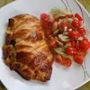 Kurczak nadziewany pieczarkami zapiekany w cieście francuskim
