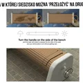 Ławka której siedzisko można przełożyć na drugą stronę