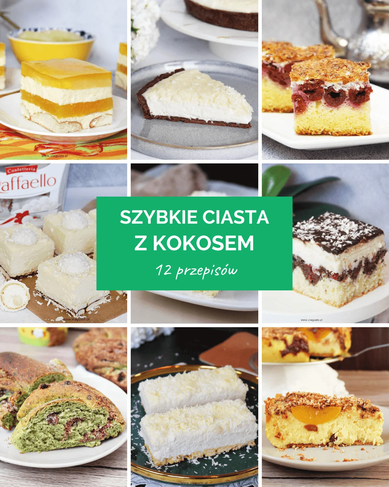 Szybkie ciasta z kokosem - 12 przepisów