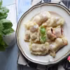 PIEROGI Z CZEREŚNIAMI I SOSEM Z BIAŁEJ CZEKOLADY