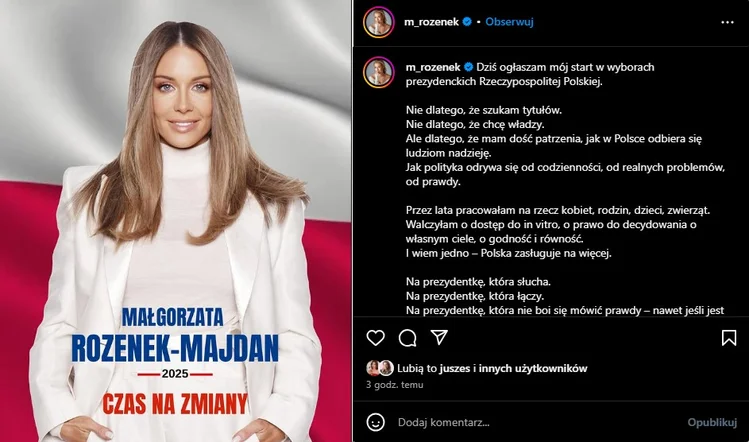 Zdjęcie Małgorzata Rozenek wystartuje w wyborach prezydenckich!? Jej deklaracja wywołała burzę! #1