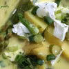 Zupa ze szparagami i serem feta