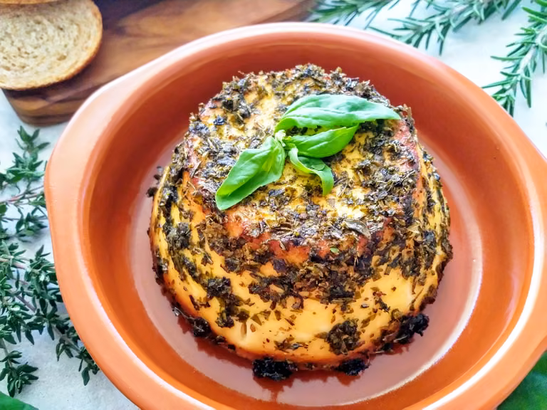 Pieczona ricotta z ziołami