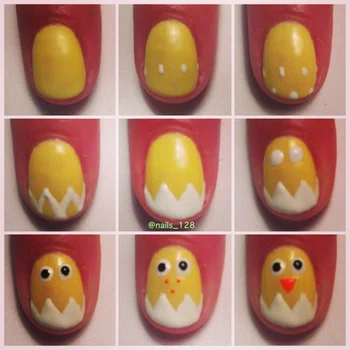Kurczaczek - wiosenny manicure