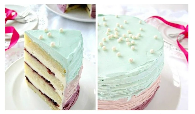 Tort z mascarpone, budyniem i dżemem