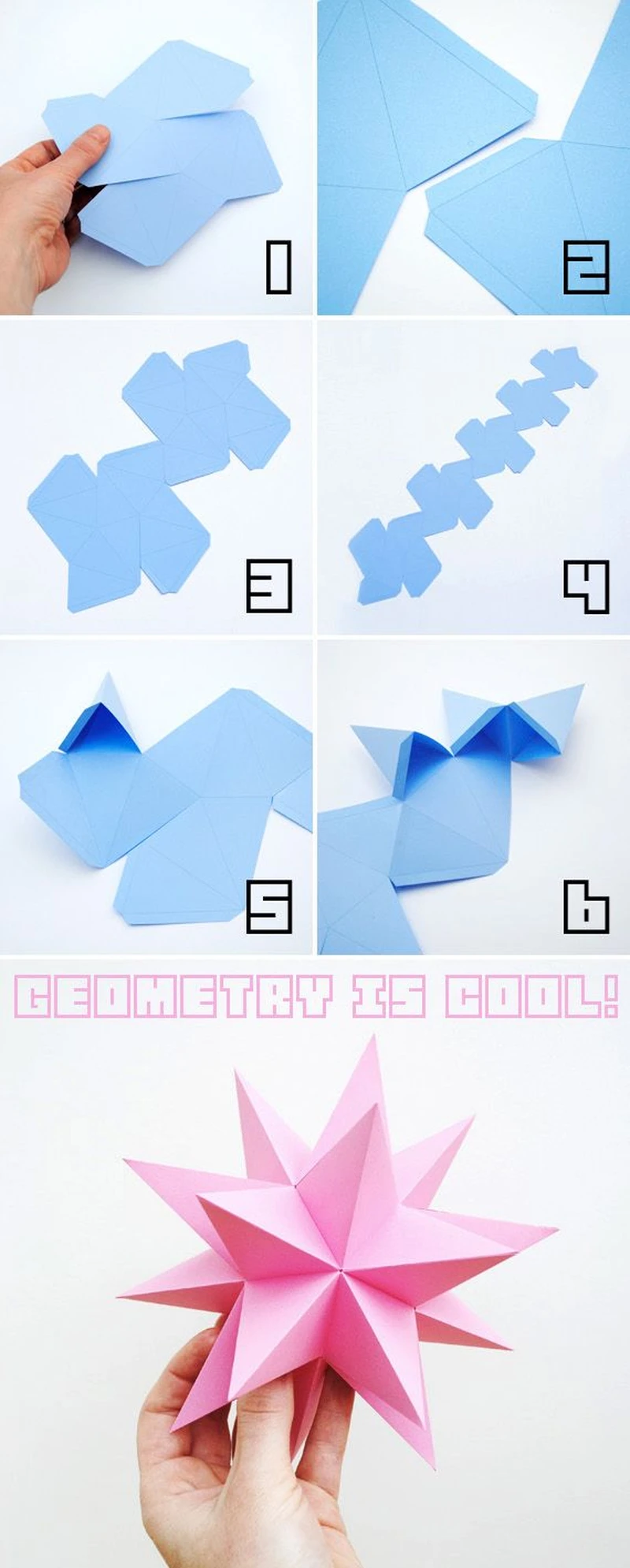 Geometryczna gwiazda – pomysł na dekorację