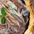 Czekoladowo miętowy 'Słonecznik' – tarta na bazie ciasta filo