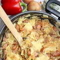 Obiadowe łazanki z paprykowo pomidorową nutą