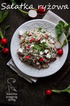 Sałatka z dzikim ryżem i rzodkiewkami