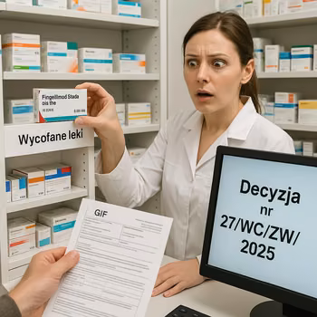 Wycofanie leku Fingolimod Stada 0,5 mg: co oznacza decyzja GIF dla pacjentów ze stwardnieniem rozsianym?