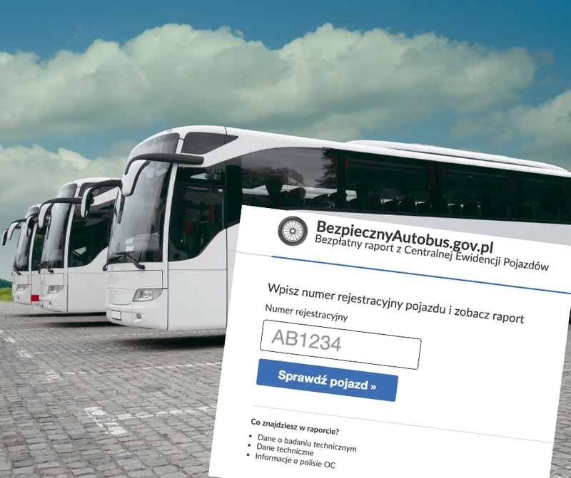 Wybierasz się w podróż autobusem? Wiesz gdzie sprawdzić stan techniczny pojazdu?