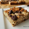 Pieczona owsianka z bananem i czekoladą