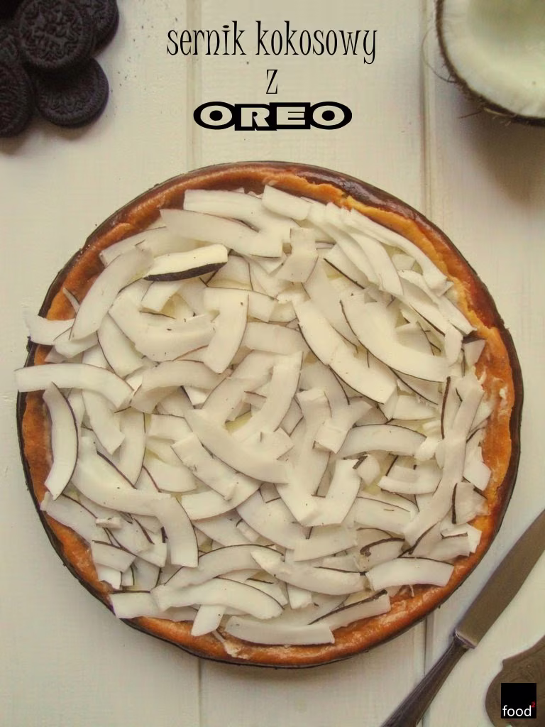 Sernik kokosowy na spodzie z Oreo