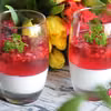 PANNA COTTA Z GALARETKĄ I MALINAMI