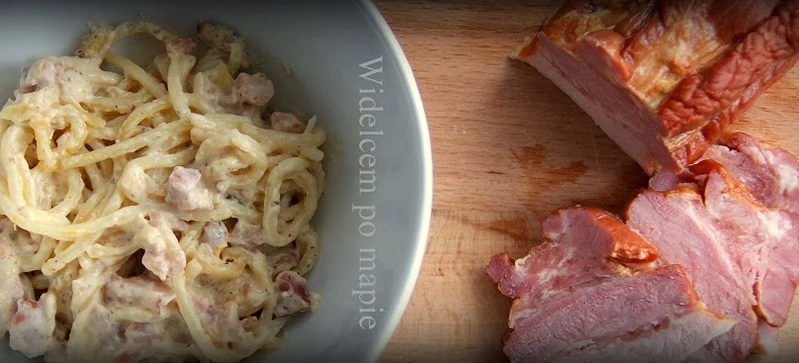 Serowa spaghetti carbonara