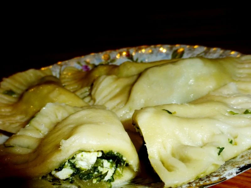 Pierogi ze szpinakiem i ricottą