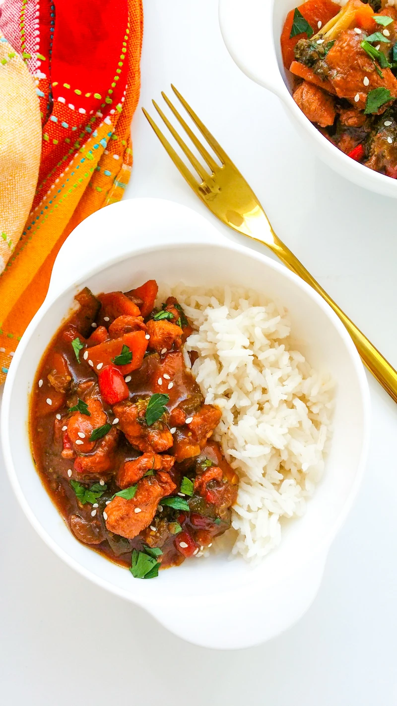 Warzywny stir-fry s kurczakiem