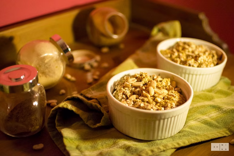 Owsiane jabłkowo-orzechowe crumble