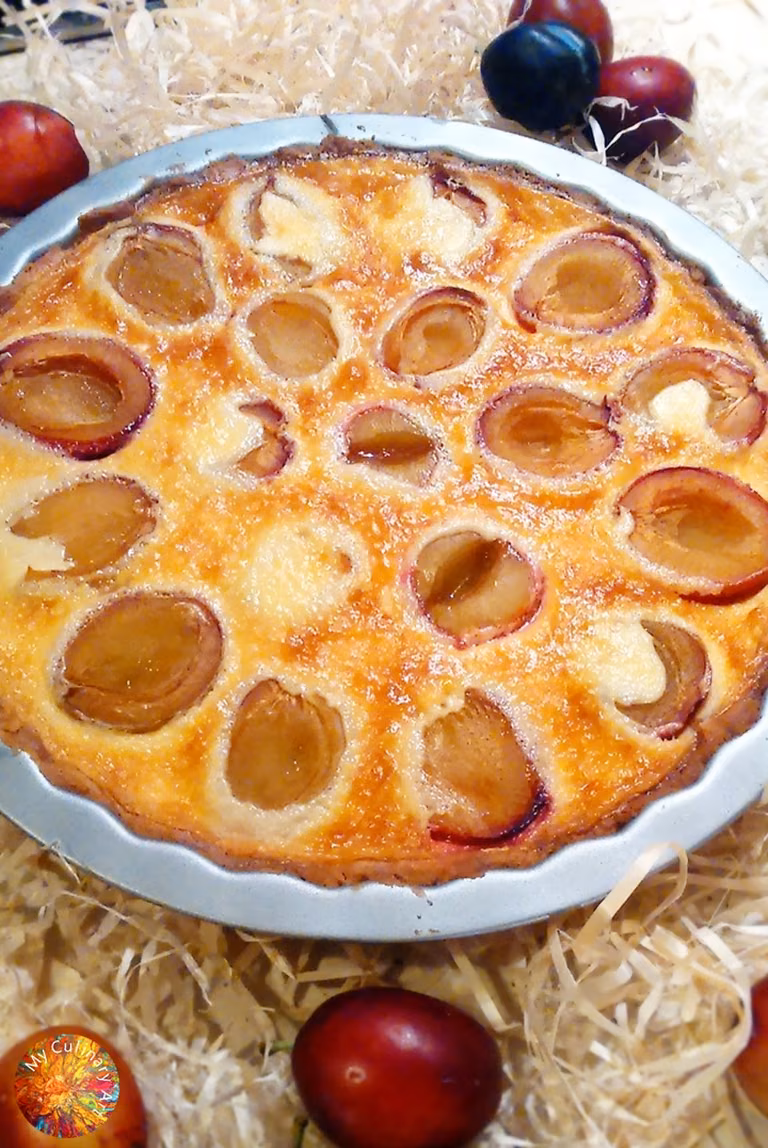 Tarta ze śliwkami i serkiem mascarpone