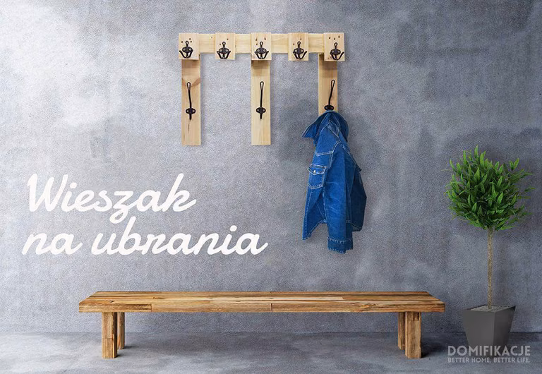 Wieszak z europalety DIY