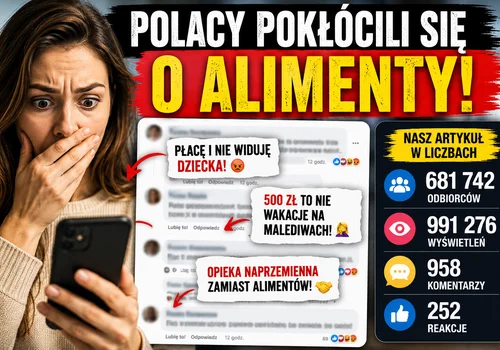 Polacy pokłócili się o alimenty. Przeanalizowaliśmy blisko milion wyświetleń i 958 komentarzy