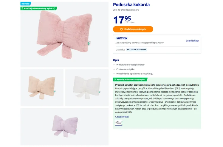 Zdjęcie Te poduszki kokardki z Action za 17 zł odmienią każdą kanapę! Boskie pastelowe kolory i supermiękki materiał to boski duet #1