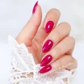 Malinowe paznokcie <3