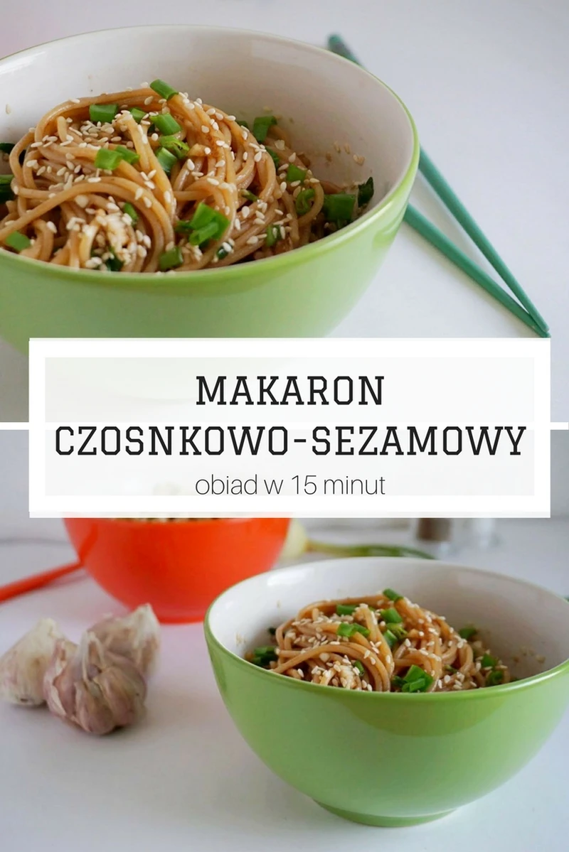 Makaron czosnkowo-sezamowy