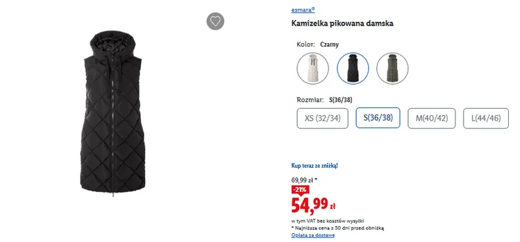 Zdjęcie Te pikowane kamizelki z Lidla za 55 zł robią furorę wśród kobiet! Wodoodporne, a lekko taliowany, długi krój robi super efekt #1