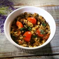 Risotto z pomidorami i szpinakiem