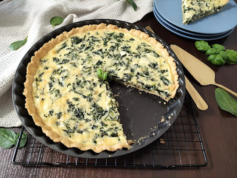 Tarta ze szpinakiem.