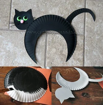 Czarny kot - dekoracje na Halloween