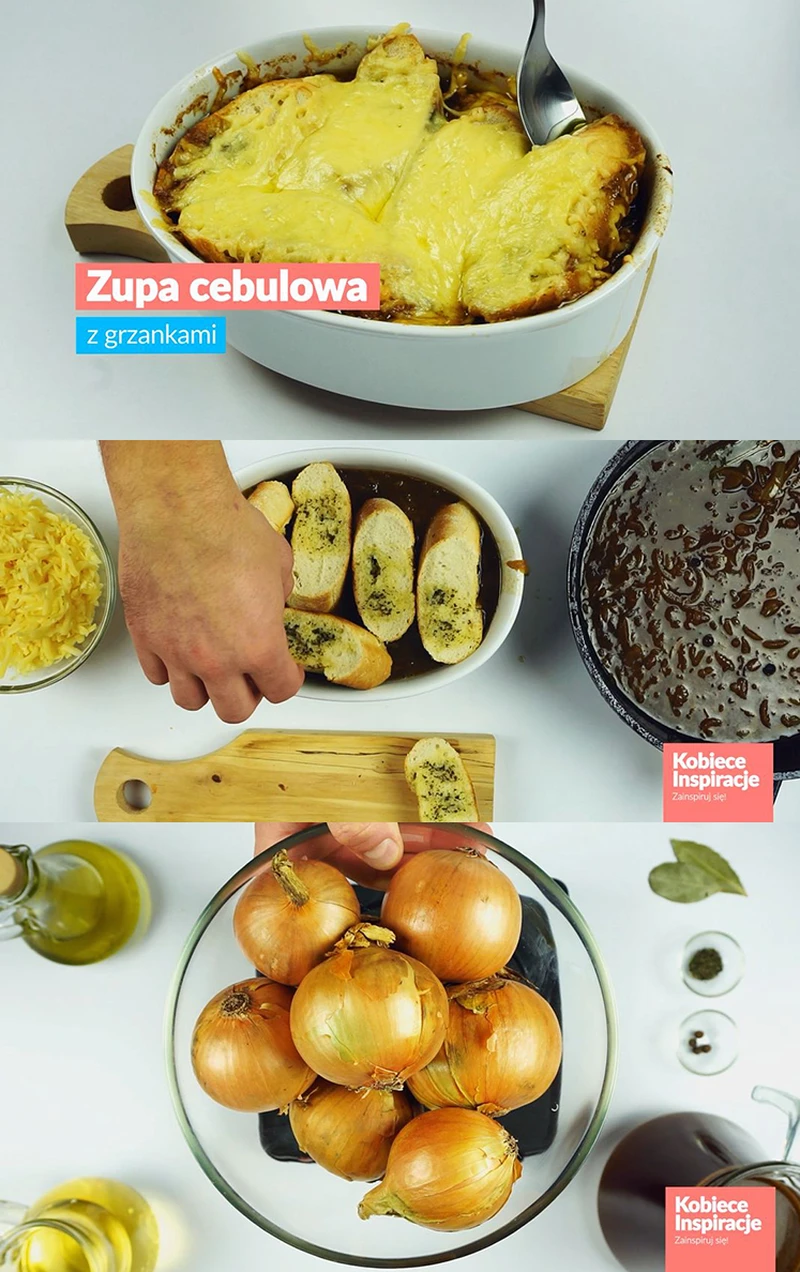 Zupa cebulowa z grzankami