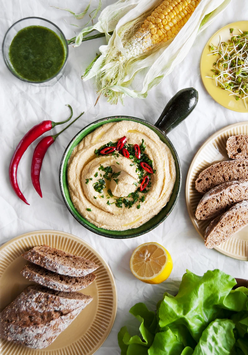 Hummus z kukurydzą