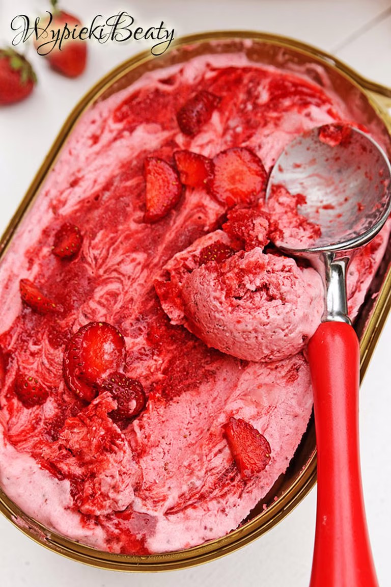 Lody truskawkowe z mascarpone