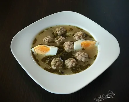 Zupa chrzanowa z klopsikami z białej kiełbasy