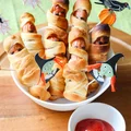 Parówki w cieście do pizzy – mumie na Halloween