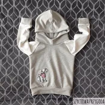 Bluza z kapturem i raglanowym rękawem DIY