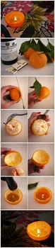 Świecznik ze skórki pomarańczy - instrukcja