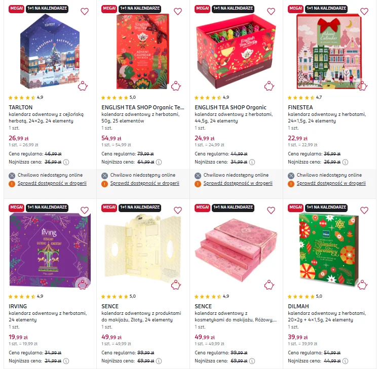 Zdjęcie W Rossmannie promocja 1+1 gratis tylko przez 4 dni! Te kalendarze adwentowe absolutny hit grudnia #3