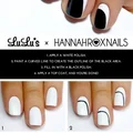 Biało-czarny manicure